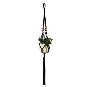 3/$24 ASHLAND Macrame knotted flower pot hanger/ Black